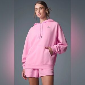 ALO Yoga Sweet Pink Accolade Hoodie L